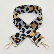 HS016 Powder Blue Leopard Strap with Gold/Black (Gold Fittings)